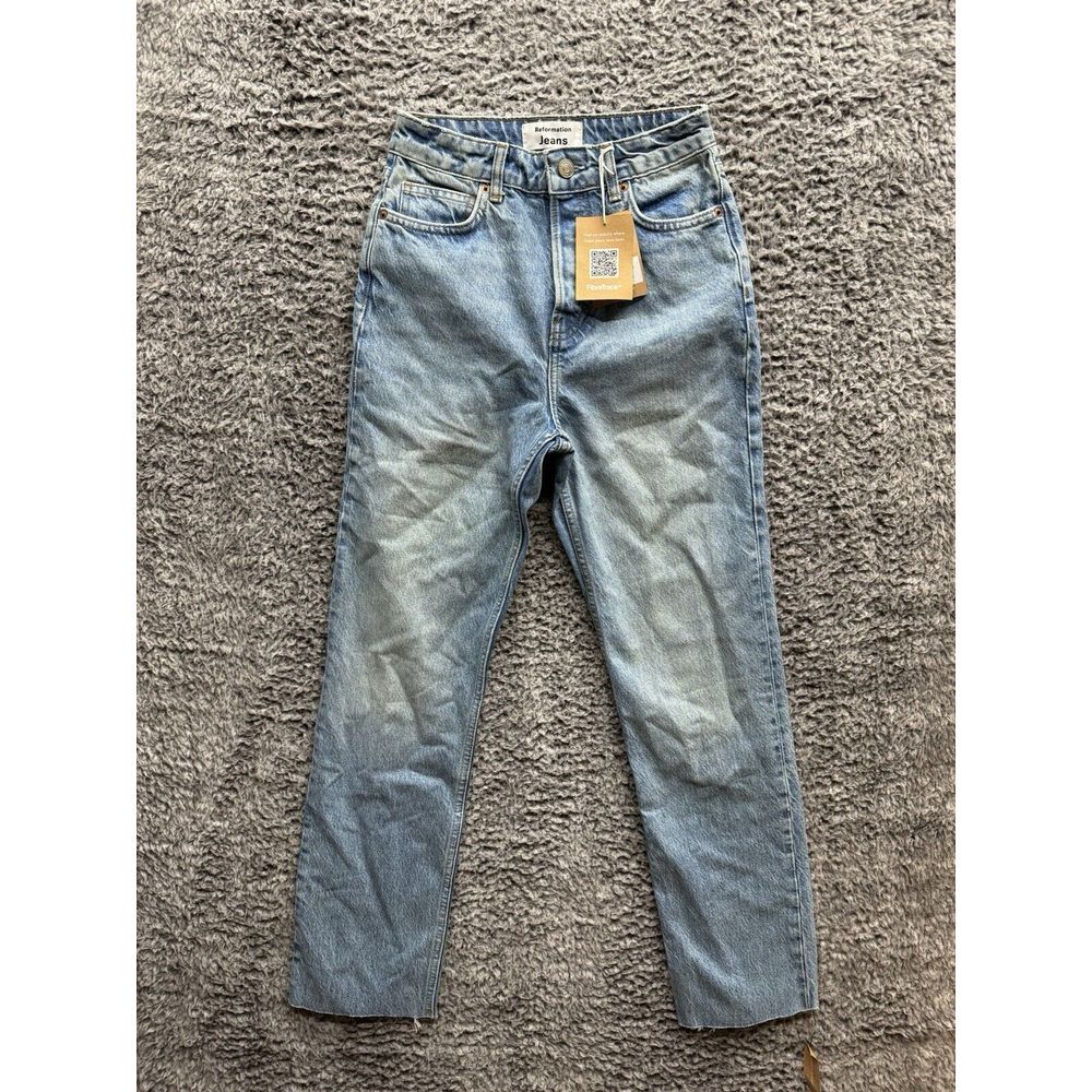 Reformation Cynthia Stretch High Rise Straight Jean Kenai Size‎ 24 NWT